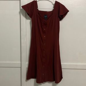 Brown Midi Gap Dress